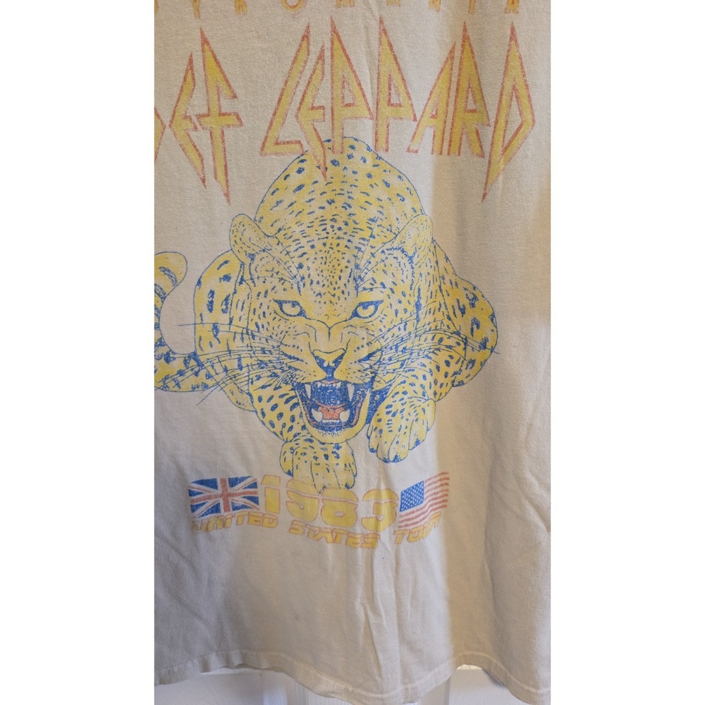 Def Leppard Pyromania 1983 United States Tour Graphic Band Tee Mens Large